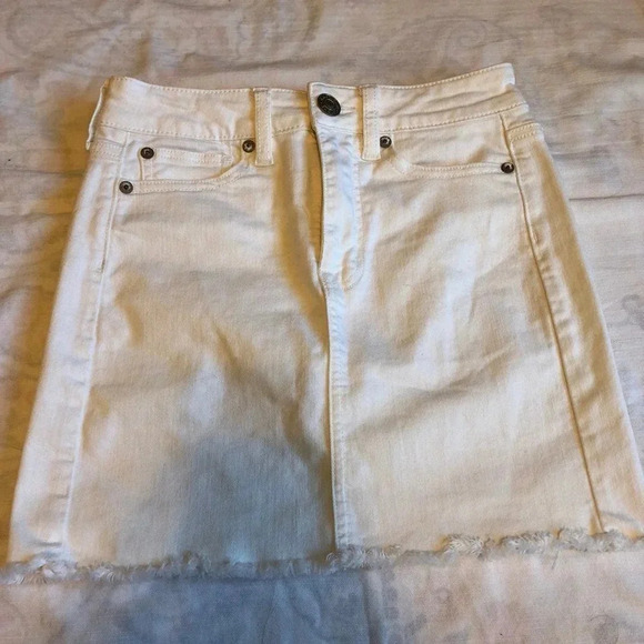 American Eagle super stretch denim Mini skirt size 00 Pockets - Picture 1 of 7